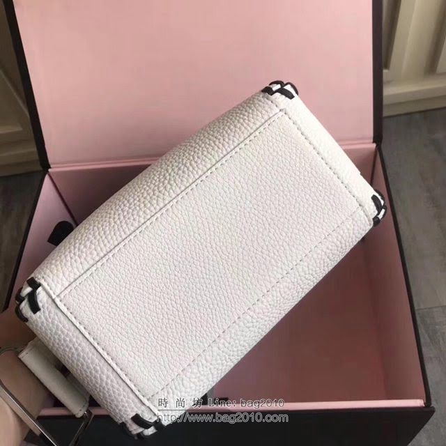 DELVAUX女包 Delvau單肩斜挎包 半手工Cool box 小號 德爾沃女手提包 手拎包 白色編織  fcs1201